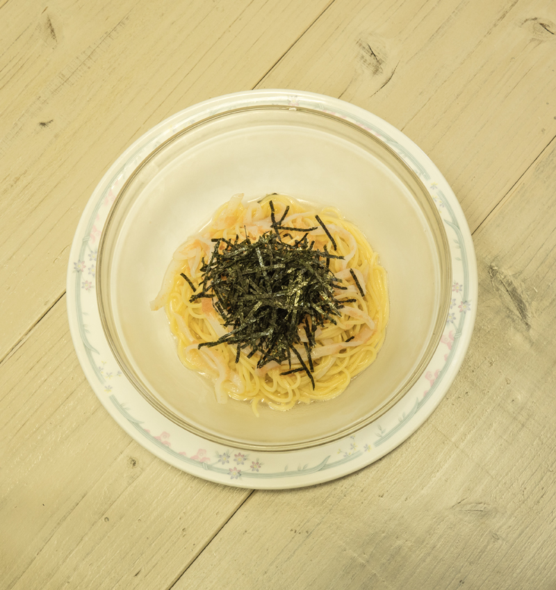 冷製 生イカと辛子明太子のスパゲティ