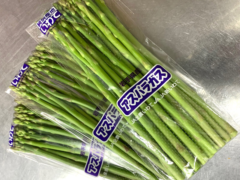 旬な食材　岩手産アスパラガス